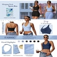 thumbnail image 3 of Estbridge Women‘s Halter Sports Bra For Workout U Neck Yoga Bra Padded Wireless, 3 of 17