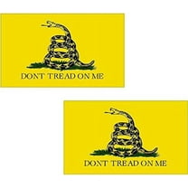 (x2) 4" Gadsden flag SET decal 3M Reflective sticker don't don't tread on me American USA