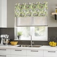 thumbnail image 4 of 2 Pack Valances for Window, Green Botanical Short Curtains for Kitchen Bedroom Living Room, Spring Floral Summer Botanical Rustic Rod Pocket Small Window Treatment Valance Drapes 54 x 18 Inch, 4 of 8