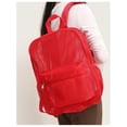 thumbnail image 7 of Red Mesh Backpacks with Breathable Design and Lightweight Material, Portable Travel Daypacks for Women Commute and Workout, 7 of 7