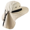 thumbnail image 4 of Falari Outdoor Sun Hat, Wide Brim with Neck Flap, Safari Hiking Gardening Fishing Hat - Khaki, 4 of 7