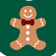 thumbnail image 4 of Inktastic Cute Gingerbread Man with Red Plaid Bowtie Boys or Girls Baby Bib, 4 of 4