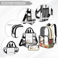 thumbnail image 3 of DISNIMO Clear Backpack, Hedgehog Floral Print 17 Inch Heavy Duty Clear Backpacks for School, Large PVC Transparent Bookbag with Lunch Box and Pencil, Back to School Gift, 3 of 5