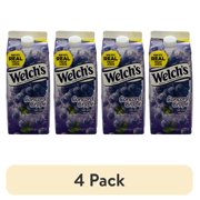 (4 pack) Welch's, Concord Grape Juice, 58oz, Smooth Texture, Cardboard, New