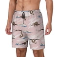 thumbnail image 2 of Daiia Cloud Sloth Mens Swim Trunks Swim Shorts Quick Dry Swim Shorts with Mesh Lining Pockets-Small, 2 of 9