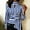 Blue, variant on Women's 2026 Spring New Bow Tie Striped Shirt, Casual Western Style Blouse, Long Sleeve V-Neck Top with Decorative Necktie Pink L