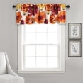 thumbnail image 1 of Lush Decor Fenêtre Rideau Valance Leah Floral Isolé Oeillet, 18" L, Rouge et Orange, 1 of 5