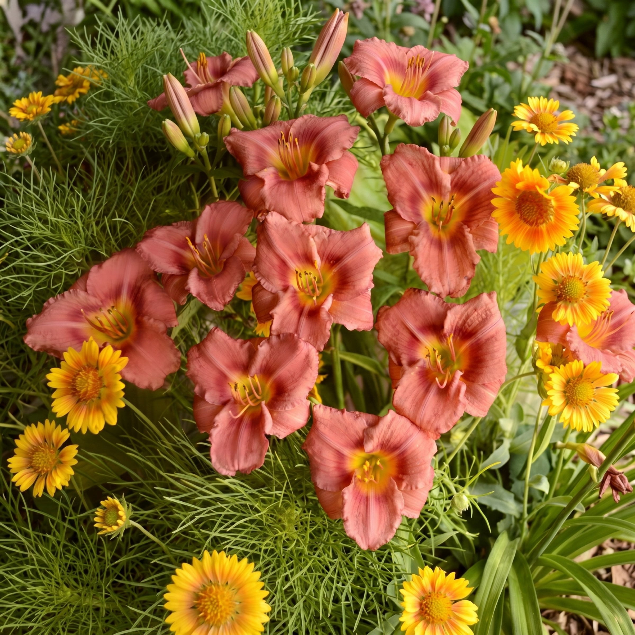 National Plant Network Bare Root Daylily Rosy Returns Perennial Plant (3-Pack)