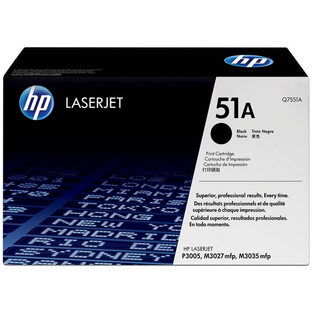 Cartucho de tóner HP 51A Negro Laserjet Original Q7551A