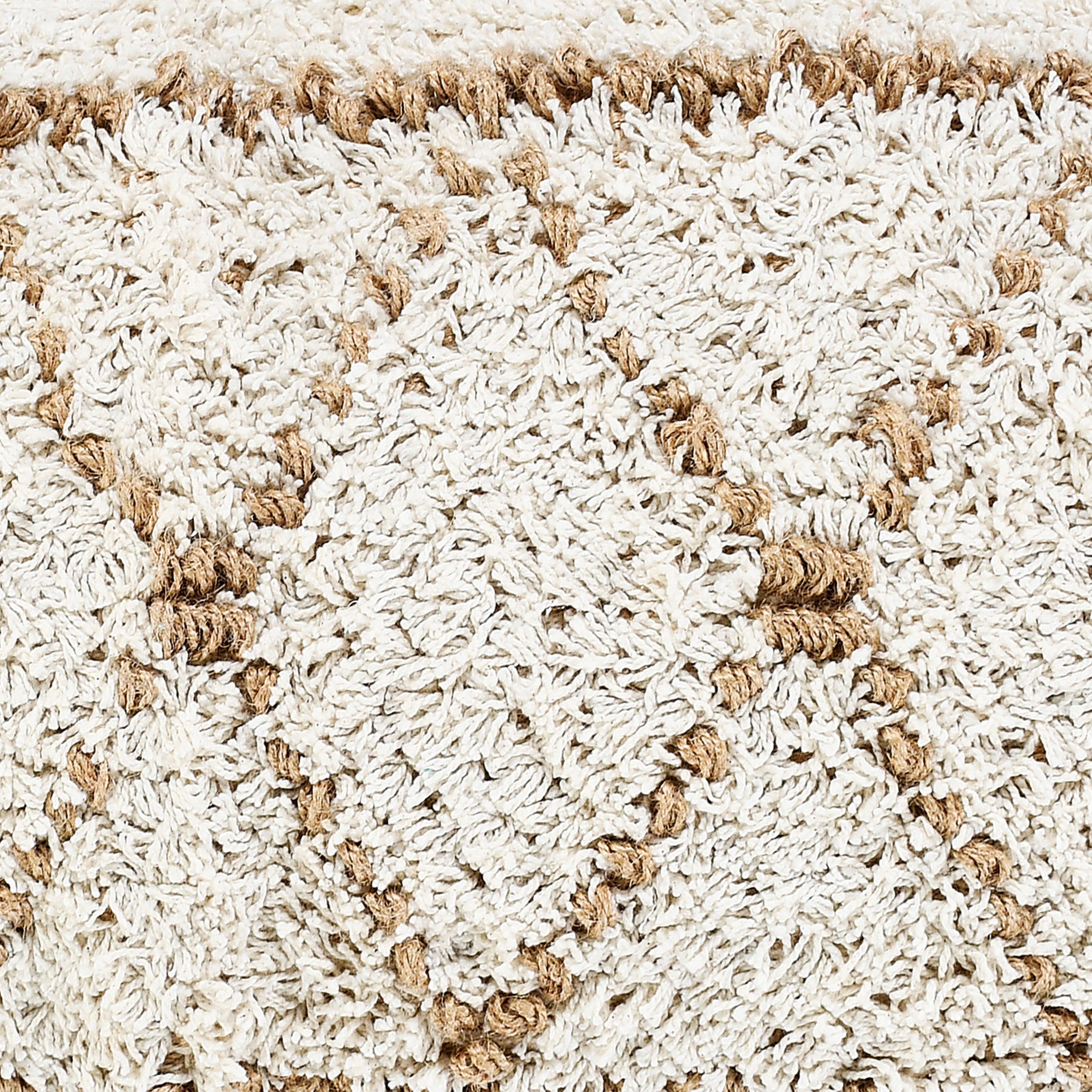 Laddha Home Designs Handwoven Diamond Throw Pillow Cover - 20" - Cream and Beige