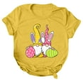 thumbnail image 3 of Shorts Décontractés pour Femmes, Col Rond Ample, Manches Courtes, Imprimé Lettre, Blouse T-Shirt, 3 of 4