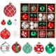 thumbnail image 1 of 42 Pcs Christmas Ball Ornaments, Hanging Baubles Balls Ornaments, Decoration Set, Delicate Xmas Theme Painting & Glittering Pendants Decorative Red-Gr, 1 of 5