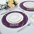 thumbnail image 4 of SKYSONIC Mardi Gras Round Placemats for Dining Table Non-Slip Heat-Resistant Polyester Table Mats 4 pack Washable Table Mats for Kitchen Dining Table Decoration, 4 of 5