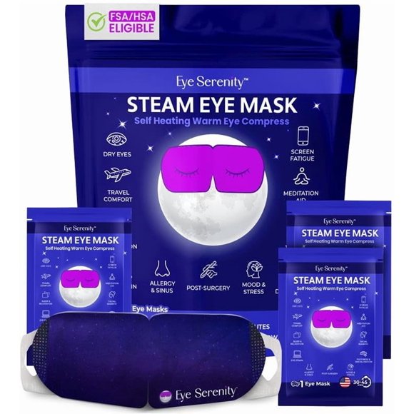 Máscara de ojos Steam Lure Essentials, compresa caliente autocalentable