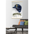thumbnail image 2 of MLB Milwaukee Brewers - Drip Helmet 22 Wall Poster with Magnetic Frame, 22.375" x 34", 2 of 5