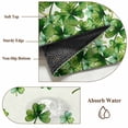 thumbnail image 6 of Round Area Rug 4 Ft, St. Patrick's Day Washable Non-Slip Circle Carpet for Living Room/Bedroom, Spring Green Botanical Lucky Clovers Low-Profile Crawling Mats Collection Rugs for Indoor, 6 of 8