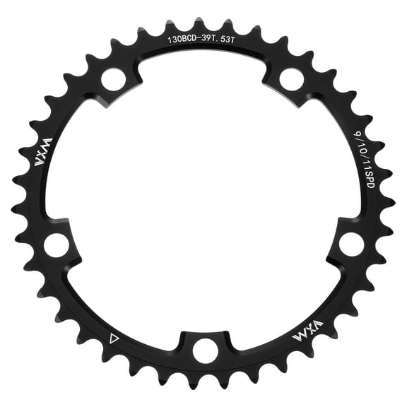 Uxcell 130BCD Bike Chainring 39T Round Narrow Wide Single Aluminum Chainring Chainwheel for Road Bike Bicycle 9/10/11 Speed Chains