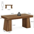 thumbnail image 3 of Modern Meeting Table for 4-6 People, Conference Table, Wooden Seminar Desk Office Furniture, 3 of 5