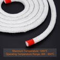 thumbnail image 4 of Unique Bargains 13.12ft x 0.75inch Ceramic Fiber Rope, Round Braided Rope High-Temperature Gasket Seal for Boiler Furnace Oven Kiln Casting, White, 4 of 4