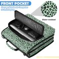 thumbnail image 6 of Zipper Binder with Shoulder Strap 2 inch 3 Ring Waterproof File Folder Organizer Bag 500 Sheet Mint Green Leopard Print, 6 of 8