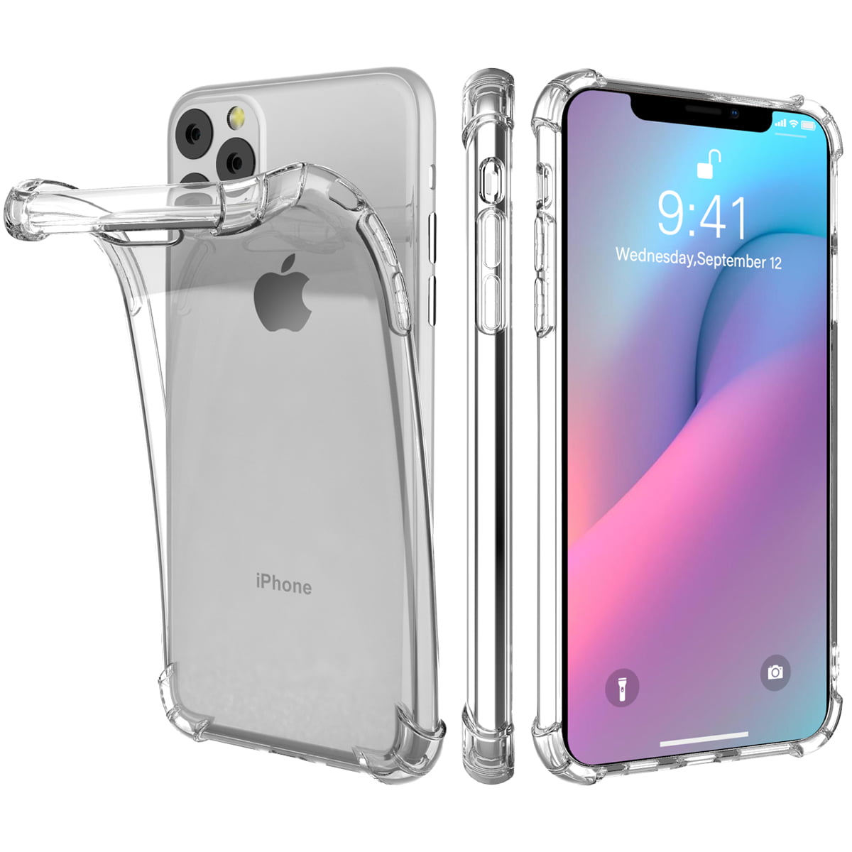 Case For Apple Iphone 11 Xi Pro Max 6 5 Inch Tpu Gradient Mobile Phone Case Full Package Shock Resistant Crash Phone Case For Iphone 11 Pro Max 6 5 Inches Transparent Walmart Com