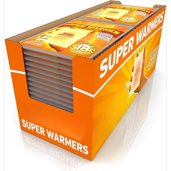 Body & Hand Super Warmers - Long Lasting Safe Natural Odorless Air Activated Warmers - Up to 18 Hours of Heat - 40 Individual Warmers