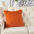 thumbnail image 4 of Home Soft Things Shaggy Wavy Faux Fur Pillow Covers, 1 piece, 20"x20", Burnt Orange, 4 of 8