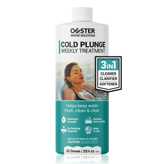 Bio Ouster 3in1 Cold Plunge Water Treatment, 32 oz – Weekly Cleaner, Clarifier, and Softener for Ice Baths, Made in USA