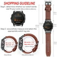 thumbnail image 6 of FL Compatible With Garmin Watch Band, Genuine Leather Watch Band, Retro Vintage Strap For fnix/Forerunner/Vivoactive/Approach/MARQ/quatix/D2 Series Tough Replacement Band 22MM, 6 of 9