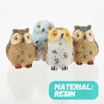 thumbnail image 4 of Raindrops 4Pcs Unique Resin Owl Statue Decoration Assorted Color 3.00X2.50X2.50Cm, 4 of 6