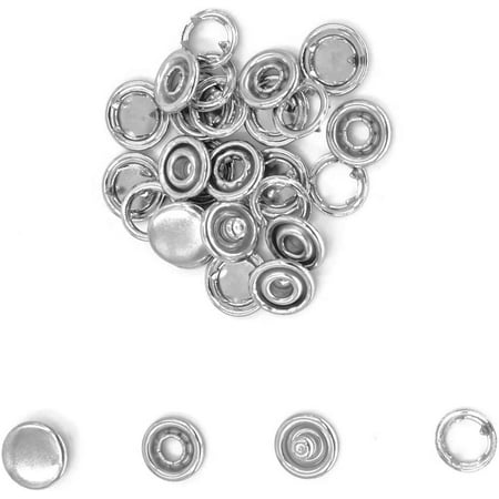 

Trimming Shop 9.5mm Jersey Cap Snap Poppers Fasteners Brass Prong Ring Press Studs for Sewing Clothing Baby Bib Dummy Clips Kidswear DIY Crafts Projects (20 Sets)