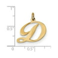 thumbnail image 2 of 14k Yellow Gold Medium Fancy Script Initial D Charm - .5 Grams - Measures 19.5x19.3mm, 2 of 2