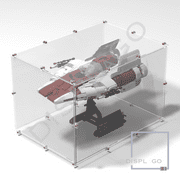 Display Case for LEGO  #75275 UCS A-Wing. Display case for minifigures. Star Wars  display case. Compatible LEGO  display