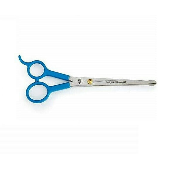 Dog Professional Grooming Shear Blue Coated Handle Comfort Control Choose Size (Curved - 7.5")