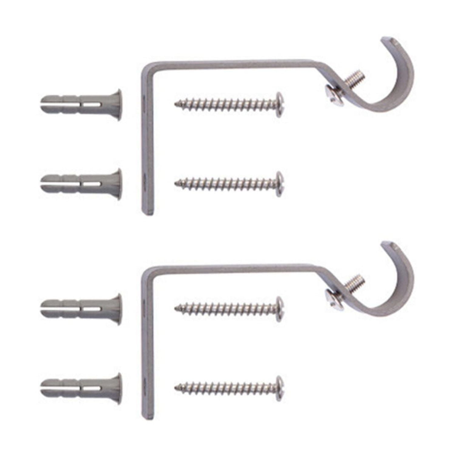 Mainstays 28-48" (71 - 122 cm) Lee Adjustable Petite Café Curtain Rod 1/2" (1.27cm) Diameter, Satin Nickel