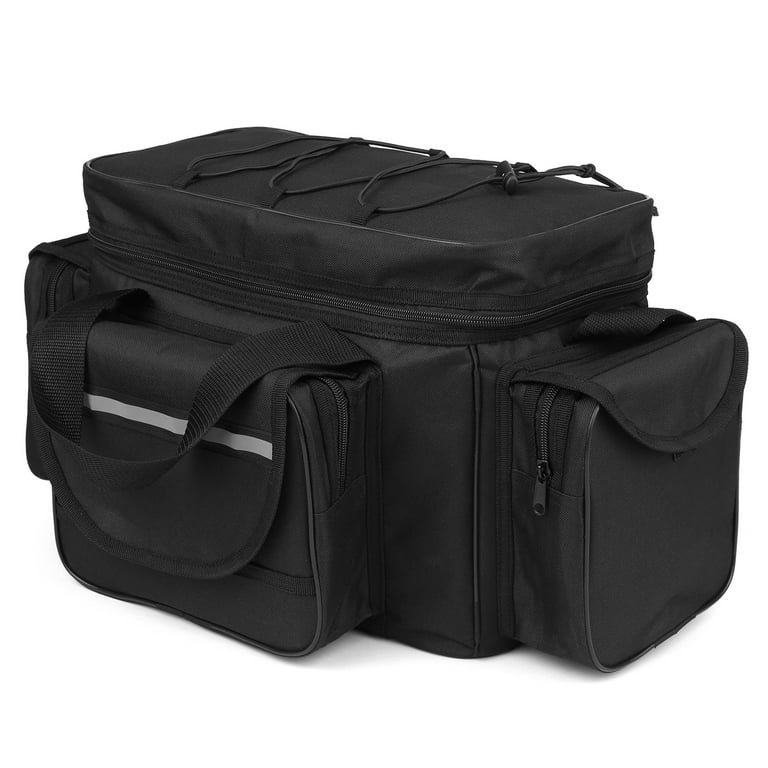 Eccomum Large Capacity Fishing Tackle Bag Waterproof Fishing Tackle Storage Bag Case Outdoor Travel Shoulder Bag Pack, Black