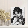thumbnail image 2 of Black White Violinist Sketch Canvas Print, Classical Music Art Gift For Music Lovers Home Wall Decor, 2 of 8