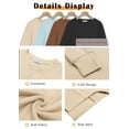 thumbnail image 6 of MOSHU Crewneck Sweatshirts for Women Side Split Long Sleeve Shirts Fashion Fall Womens Tops, 6 of 9