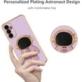 thumbnail image 2 of for Samsung Galaxy A15 4G/5G Case Cute 6D Astronaut Case with Stand Function Luxury Plating Case Cover Slim Fit Soft TPU Shockproof Bumper Protective Electroplated Case for Girls Boys,Purple, 2 of 12
