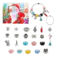 thumbnail image 2 of harmtty 1 Set Christmas Bracelets Set Festive Enamel Shining Geometric Decorative DIY Jewelry Gift 24 Days Countdown Calendar Beaded Bracelets Set for Holiday, 2 of 8