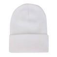 thumbnail image 3 of Knit Beanie for Men and Women, Winter Warm Acrylic Cuffed Hat, Thick Thermal Ski Hat for Cold Weather, Outdoor Activities, Hiking, Snowboarding and Daily Casual Wear-White, 3 of 7
