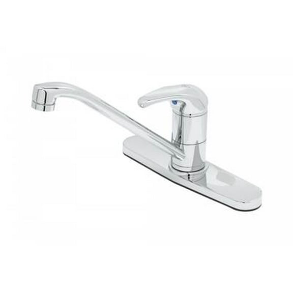 T&S Brass - Single Lever Faucet, 9'' Spout, Swivel Base, 10'' Deckplate, VR 1.5 GPM Laminar Flow Device