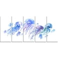 thumbnail image 2 of Groupe de Méduses Bleu Violet - Impression sur Toile Abstraite, 2 of 3