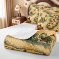 thumbnail image 4 of meiyoeat Classic Treasure Map Quilt Full,Pirate Ship Anchor Full Bedspread Sets For Boys,Beige Brown,3 Pieces,1 Coverlet and 2 Pillowcases, 4 of 7