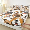 thumbnail image 3 of jejeloiu Cartoon Puppy Dog Full Size Sheets,Kawaii Pet Lover Bed Sheets,Brown White Sheet Sets For Girl Boy,Ultra Soft Home Decor,4pcs, 3 of 7