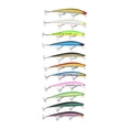 thumbnail image 2 of Señuelo de pececillo de simulación, cebo de pesca de plástico, accesorios de pesca con 3 ganchos para lubina de agua dulce, 11 Uds., 2 of 5
