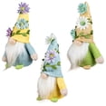 thumbnail image 4 of Mini Plush Floral Spring Gnomes - 7" - Blue Yellow and Green - Set of 3, 4 of 6