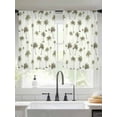 thumbnail image 2 of Palm Trees Sheer Curtains 54 Inch Length 2 Panels Set for Living Room/Bedroom, Green Botanical Summer Tropical Plants Semi Curtain Sheers Drapes Rod Pocket Curtains Window Treatment Set 52''x54''x2, 2 of 7