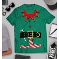 thumbnail image 3 of S4E Men's Elf Christmas Holiday Costume T-Shirt Medium Kelly, 3 of 4