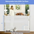 thumbnail image 2 of Retractable Baby Gate with Cat Door 55" Wide Retractable Baby Gate for Stairs Mesh Baby Gate with Pet Door Retractable Dog Gate for The House Retractable Pet Gate with Door Safety Gates for Toddlers, 2 of 7